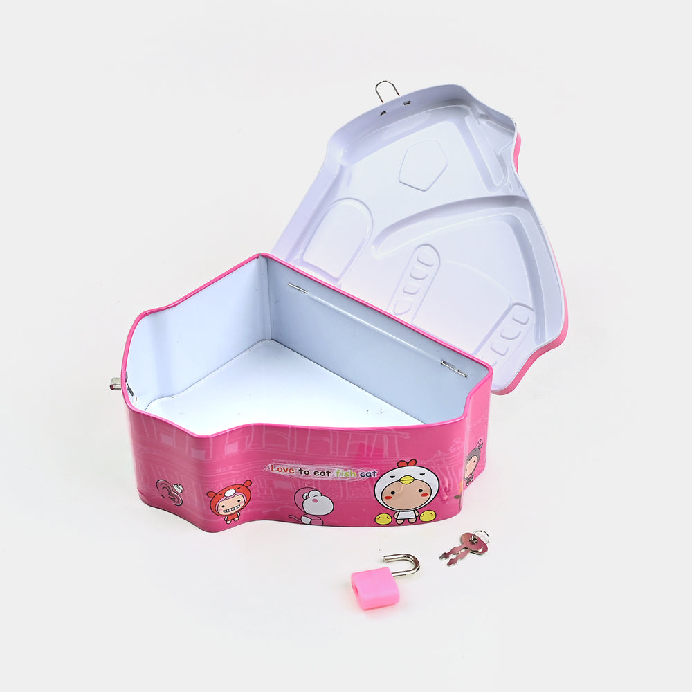 Metal Coin/Money  Box With Lock For Kids