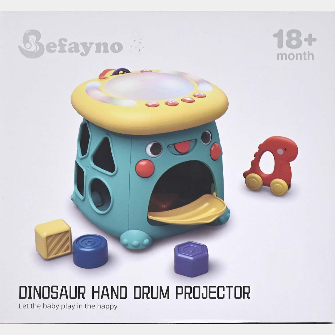 Dinosaur Hard Drum W/Light & Music Toy