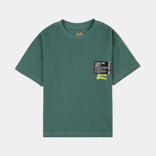 Boys Cotton PK T-Shirt Chase The Limits - Blue