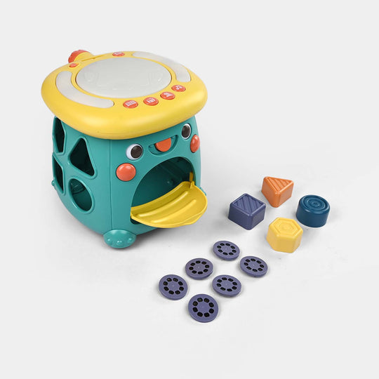 Dinosaur Hard Drum W/Light & Music Toy