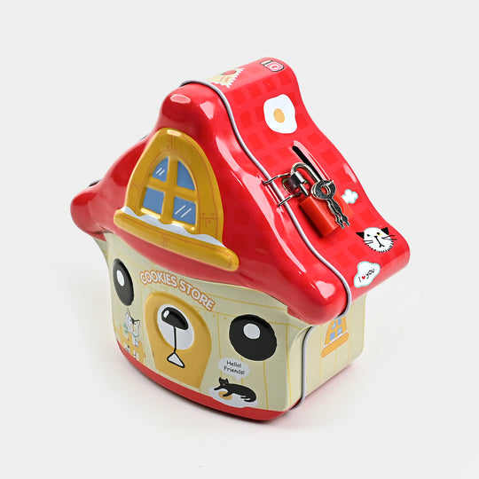 Metal Coin/Money  Box With Lock For Kids