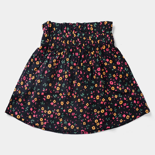 Girls Viscose Short Skirt Frock Molly-BLACK