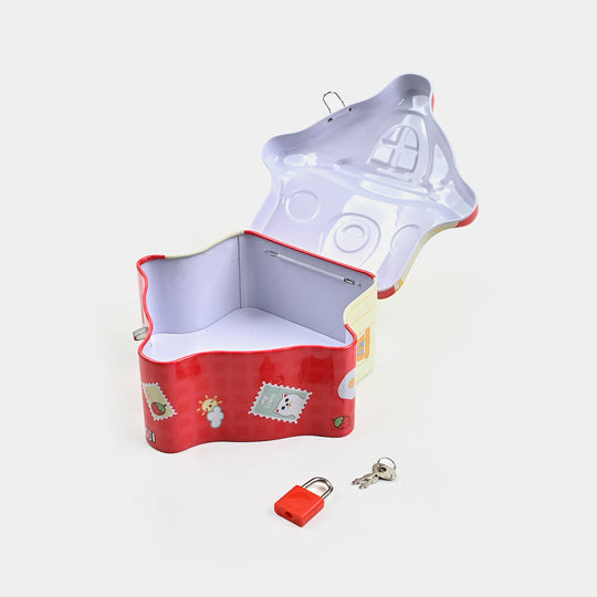 Metal Coin/Money  Box With Lock For Kids