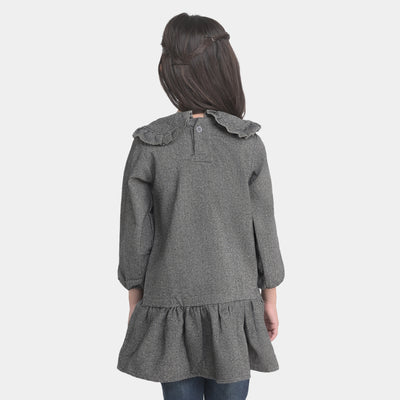 Girls Wool Fall Dress -Ash Grey