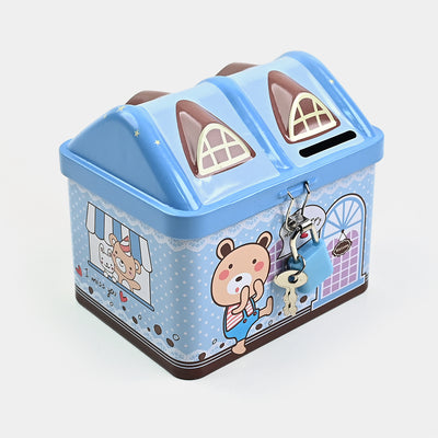 Metal Coin/Money Box  With Lock For Kids