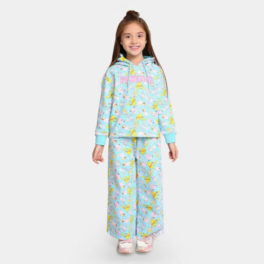 Girls Fleece 2 Piece Suit Character - Sky Blue