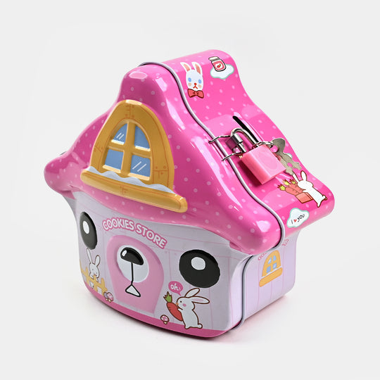 Metal Coin/Money  Box With Lock For Kids