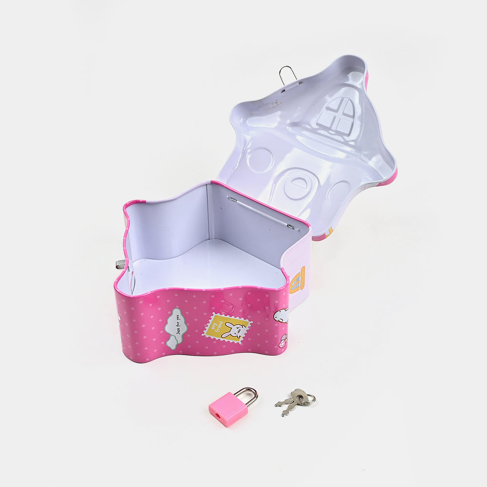 Metal Coin/Money  Box With Lock For Kids