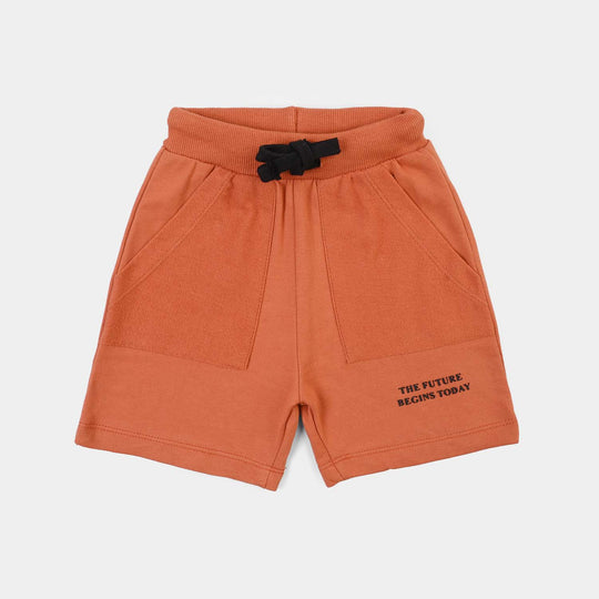 Boys Jersey/Terry Short The Future-Rust