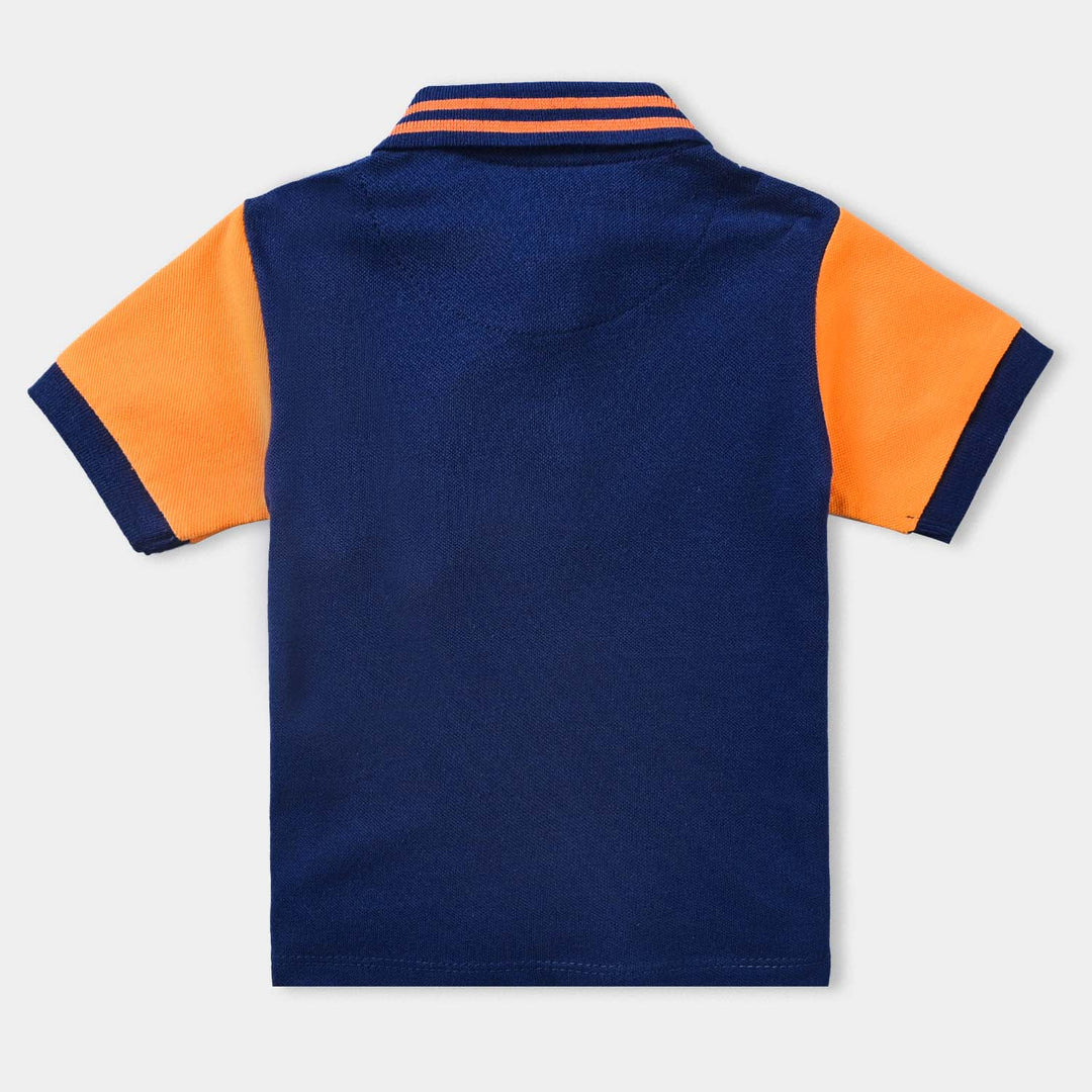 Infant Boys Cotton PK Polo Cool-Navy Poeny