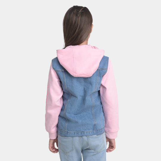 Girls Denim Rigid Jacket Chill Out-Mid Blue