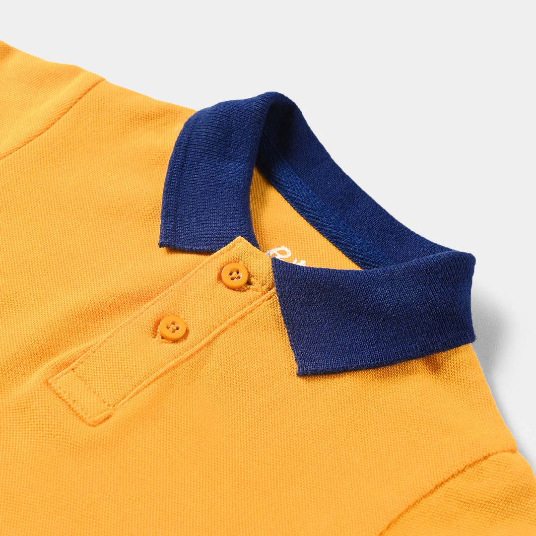 Infant Boys Cotton PK Polo-Citrus