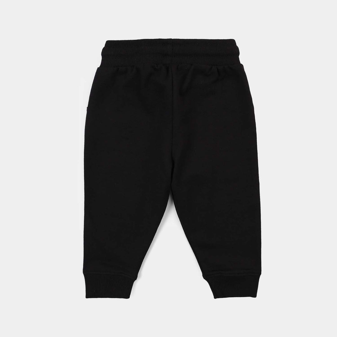 Infant Girls Cotton Terry Pyjama Stay Curious -BLACK