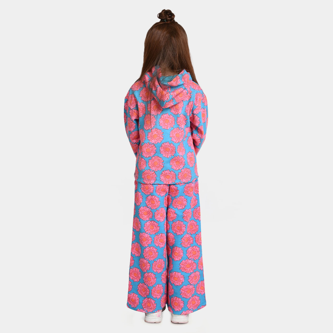 Girls Fleece 2 Piece Suit Autumn-Pink/Blue