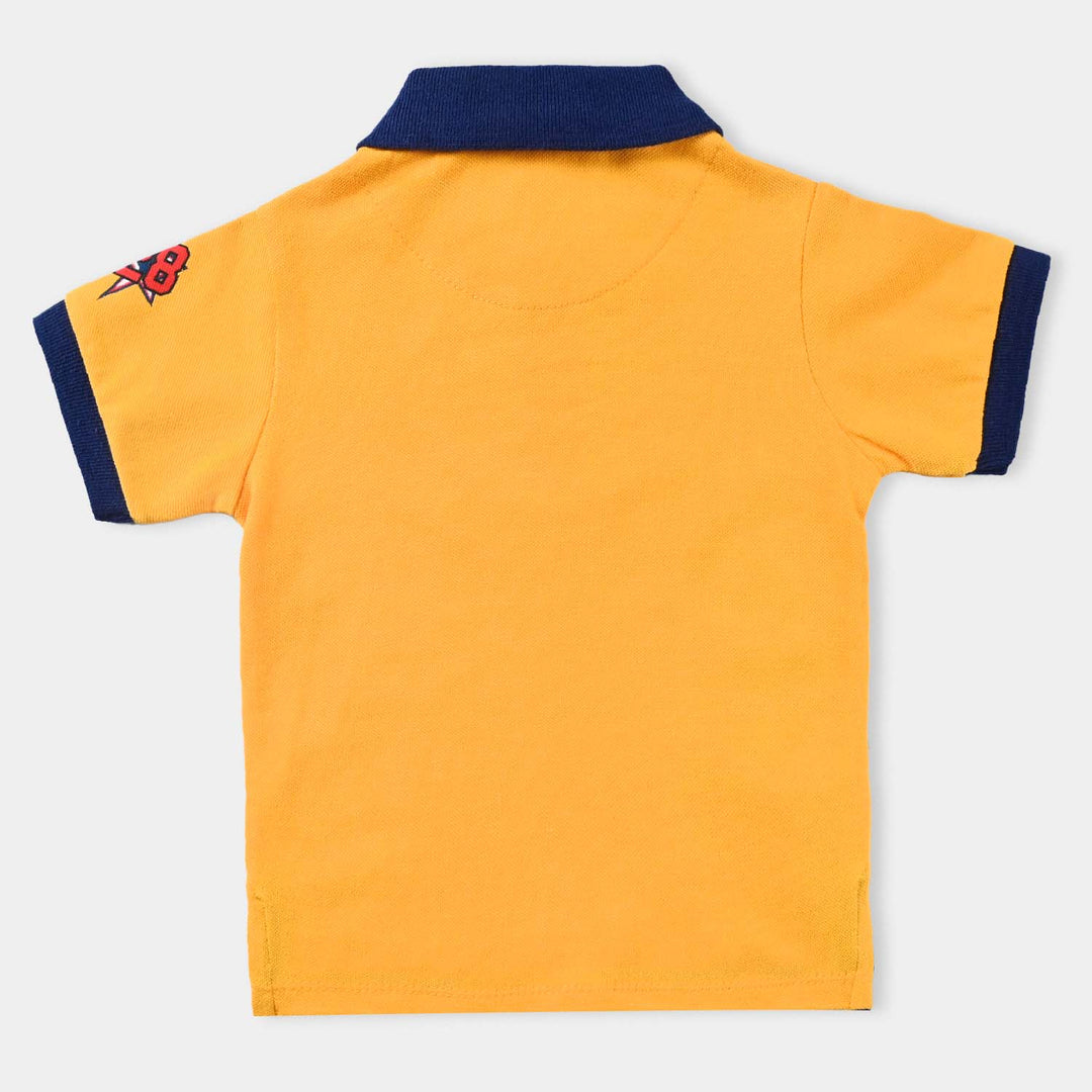 Infant Boys Cotton PK Polo-Citrus