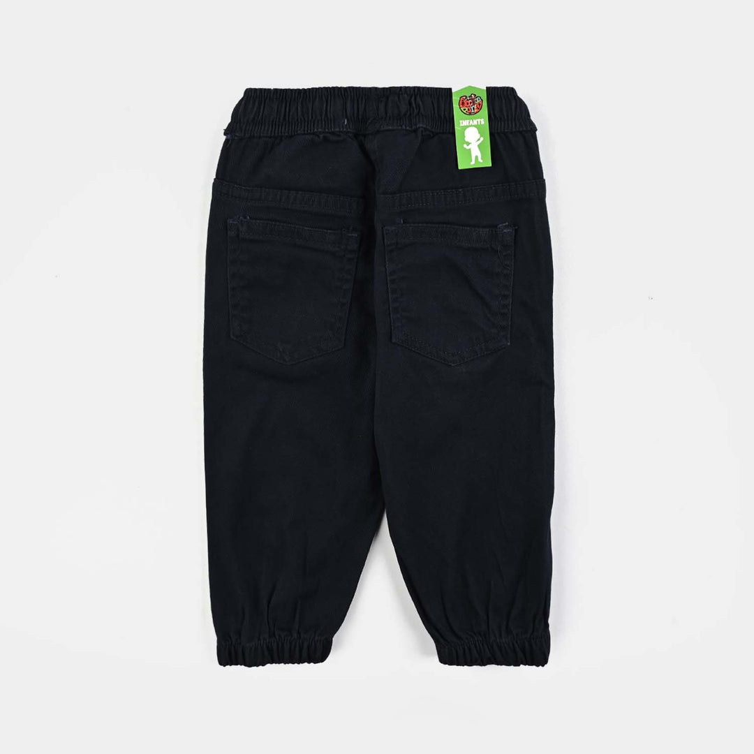 Infant Girls Cotton Pant Princess-NAVY