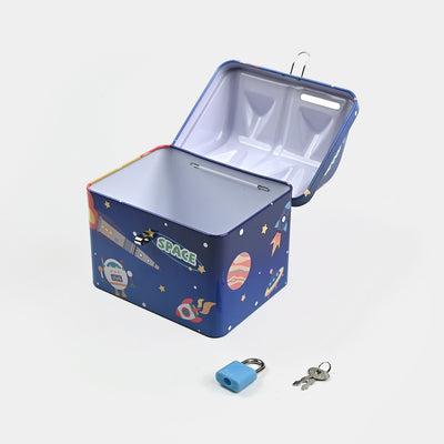 Metal Coin/Money Box  With Lock For Kids