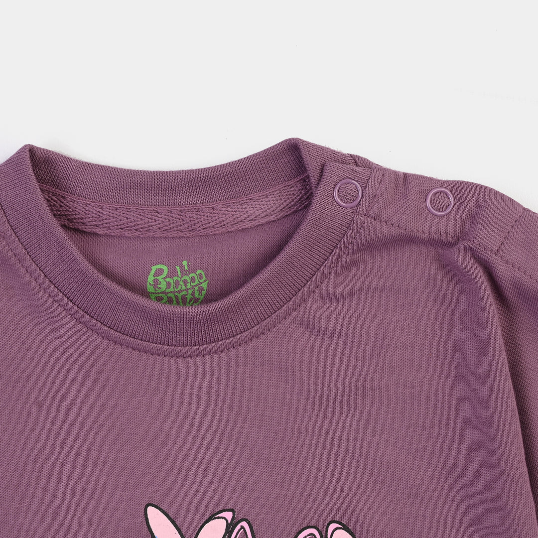 Infant Girls 2x1 Rib T-Shirt Stitch Angel