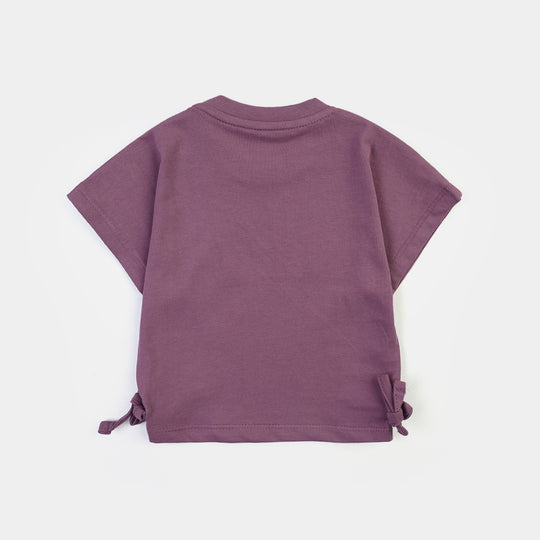 Infant Girls 2x1 Rib T-Shirt Stitch Angel