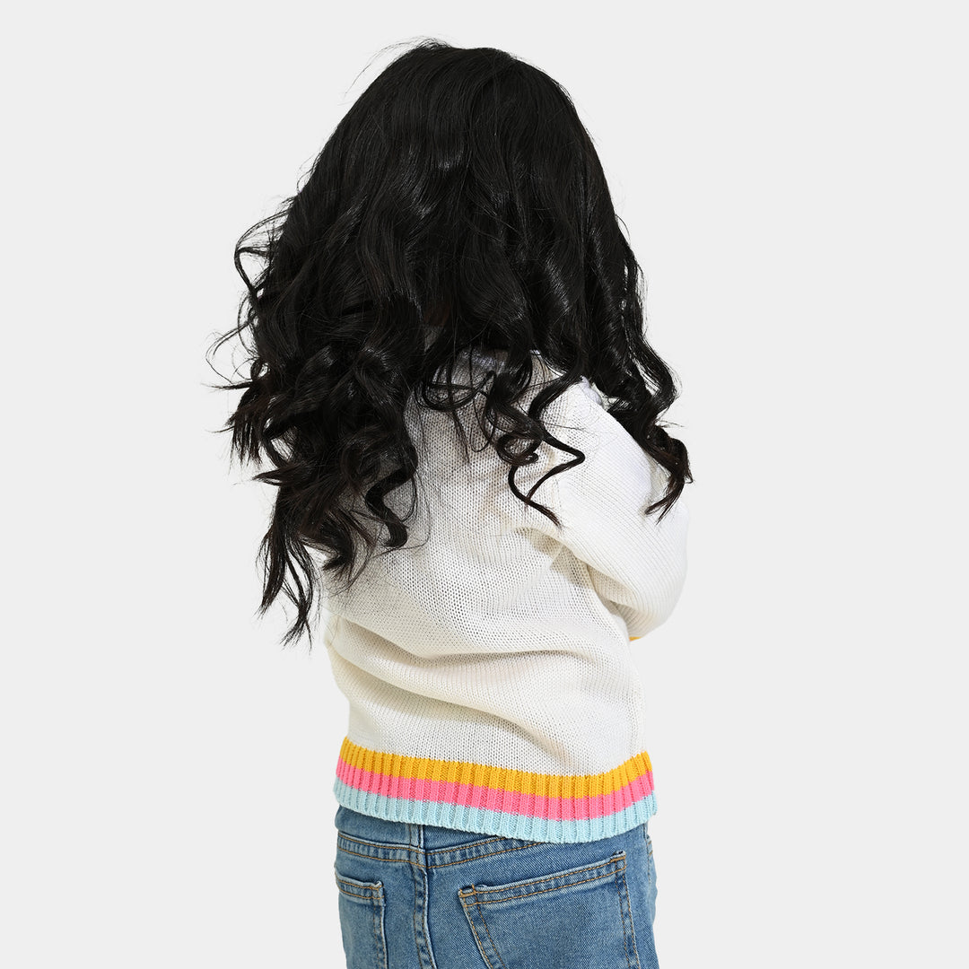 Infant Girls Acrylic Sweater-Multi hearts