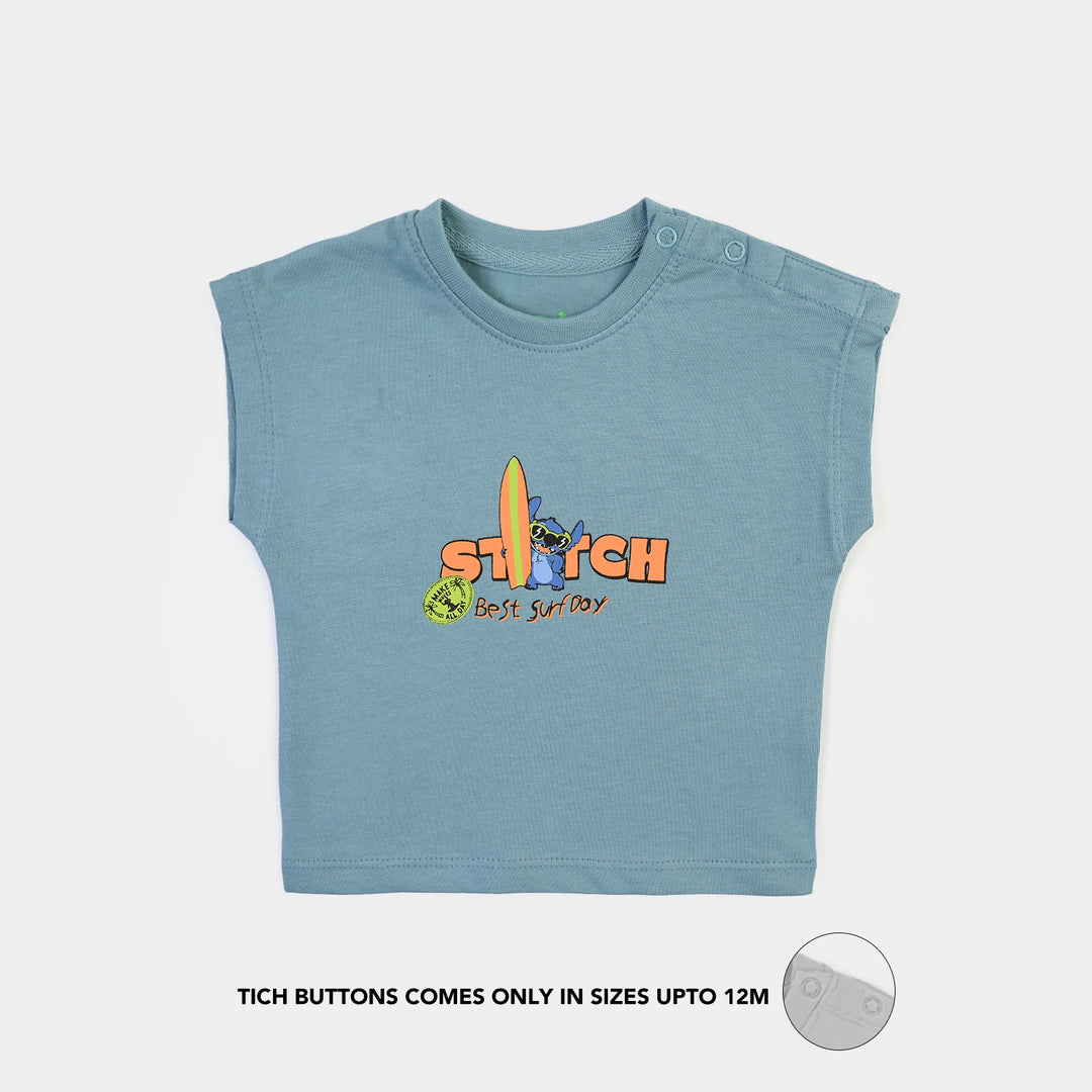 Infant Boys Jersey/Terry Sando Stitch- Blue