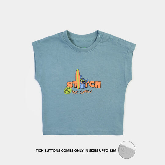 Infant Boys Jersey/Terry Sando Stitch- Blue