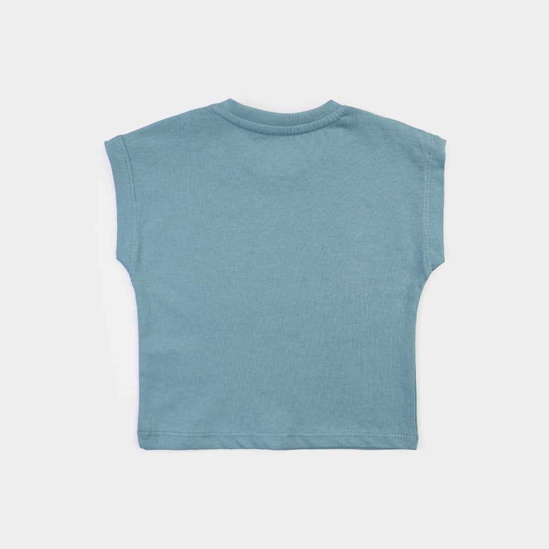 Infant Boys Jersey/Terry Sando Stitch- Blue