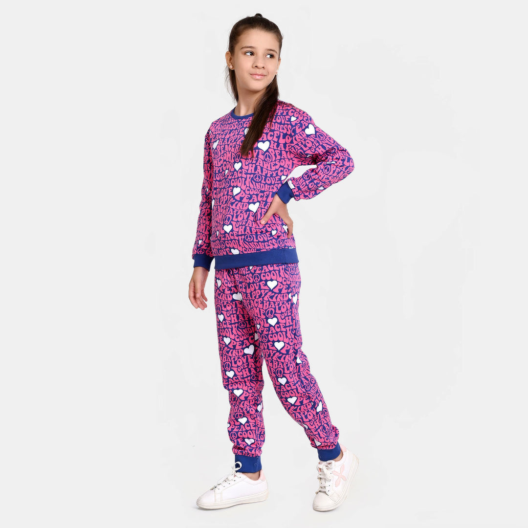 Girls Fleece 2 Piece Suit - PURPLE