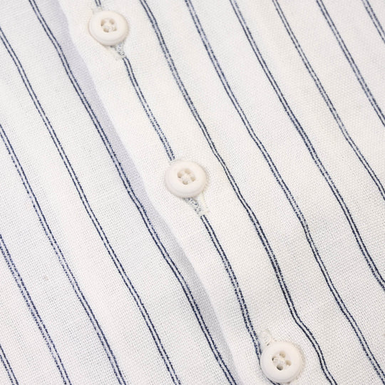 Boys Yarn Dyed Shirt (Salty Vibes)-WHITE