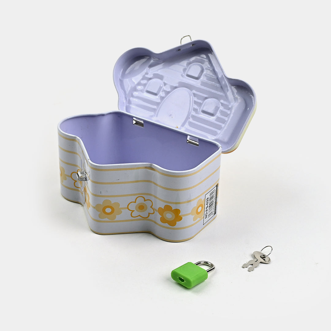 Metal Coin/Money  Box With Lock For Kids