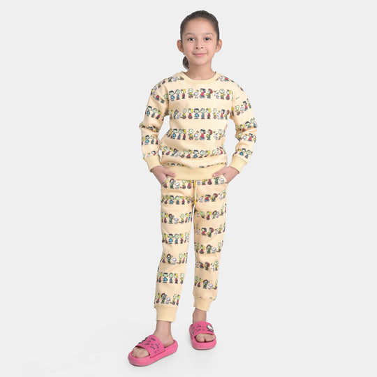 Girls FLEECE 2 Piece Suit Peanuts-B.Sand