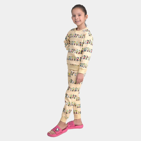 Girls FLEECE 2 Piece Suit Peanuts-B.Sand