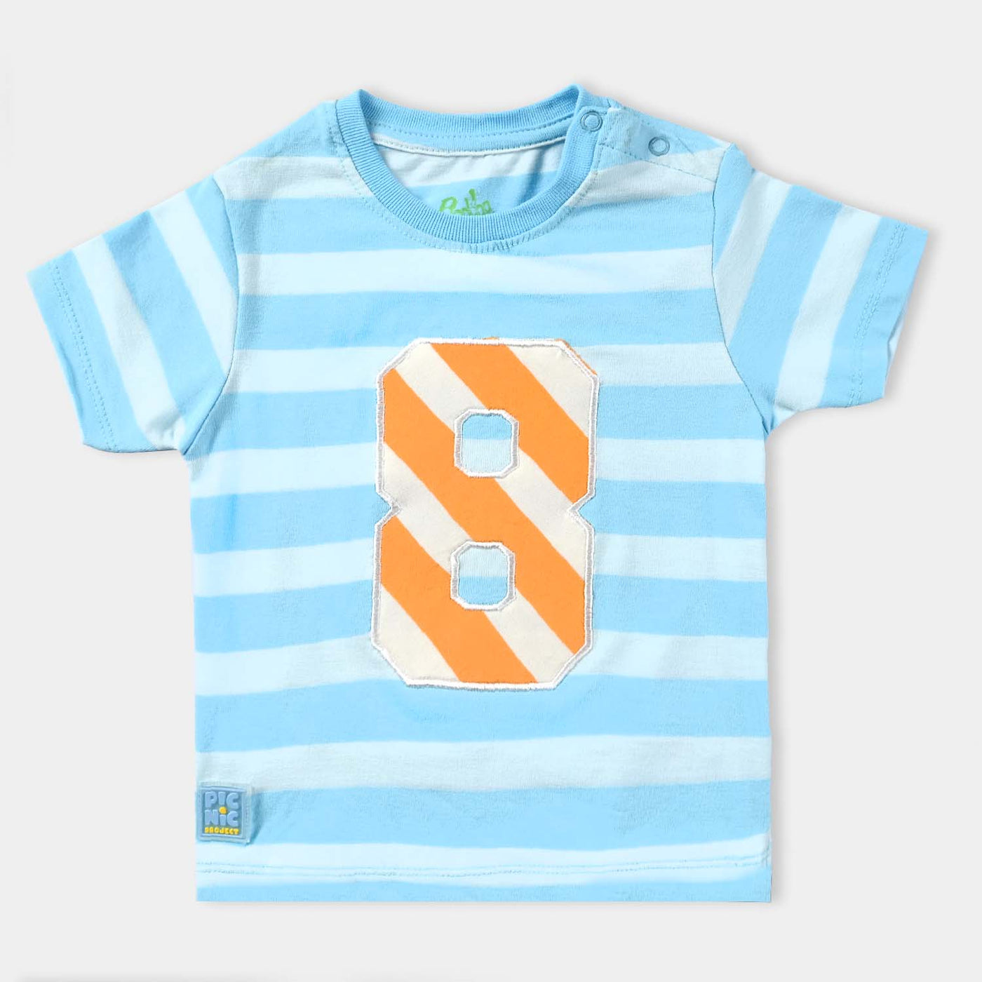 Infant Boys Cotton Jersey Round Neck T-Shirt Eight