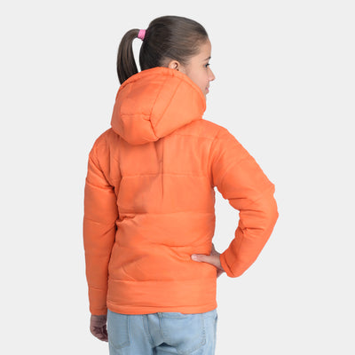 Girls Quilted Jacket Basic - ORANGE
