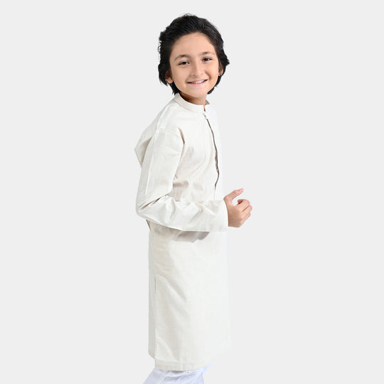 Boys Yarn Dyed Printed Kurta