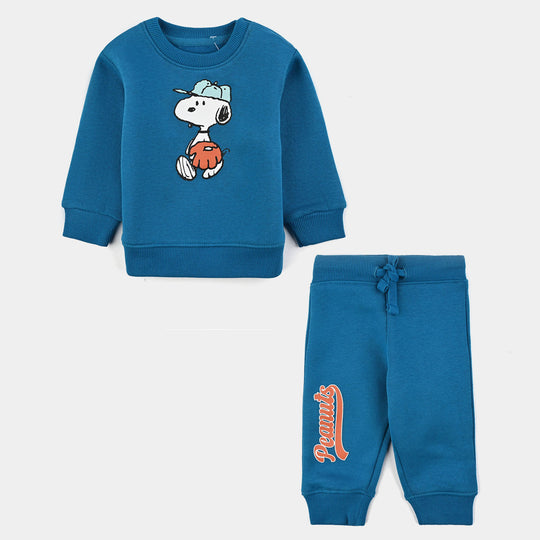 Infant Boys Fleece 2 Piece Suit Peanut