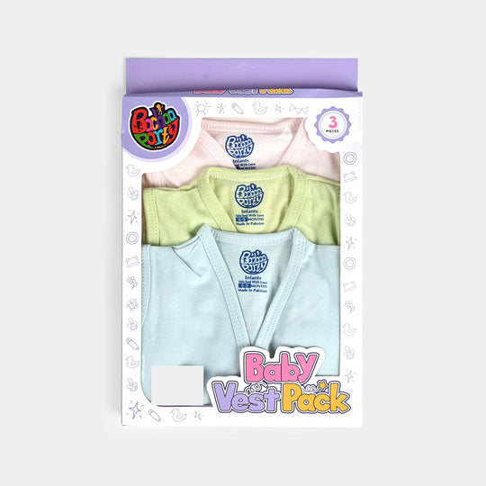 Pack Of 3 Infant Baby Unisex Cotton Vest Sando Set