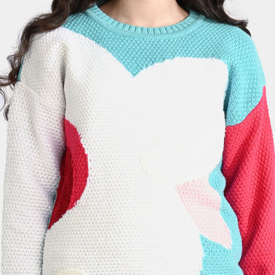 Girls Acrylic Sweater Cosmos-Multi