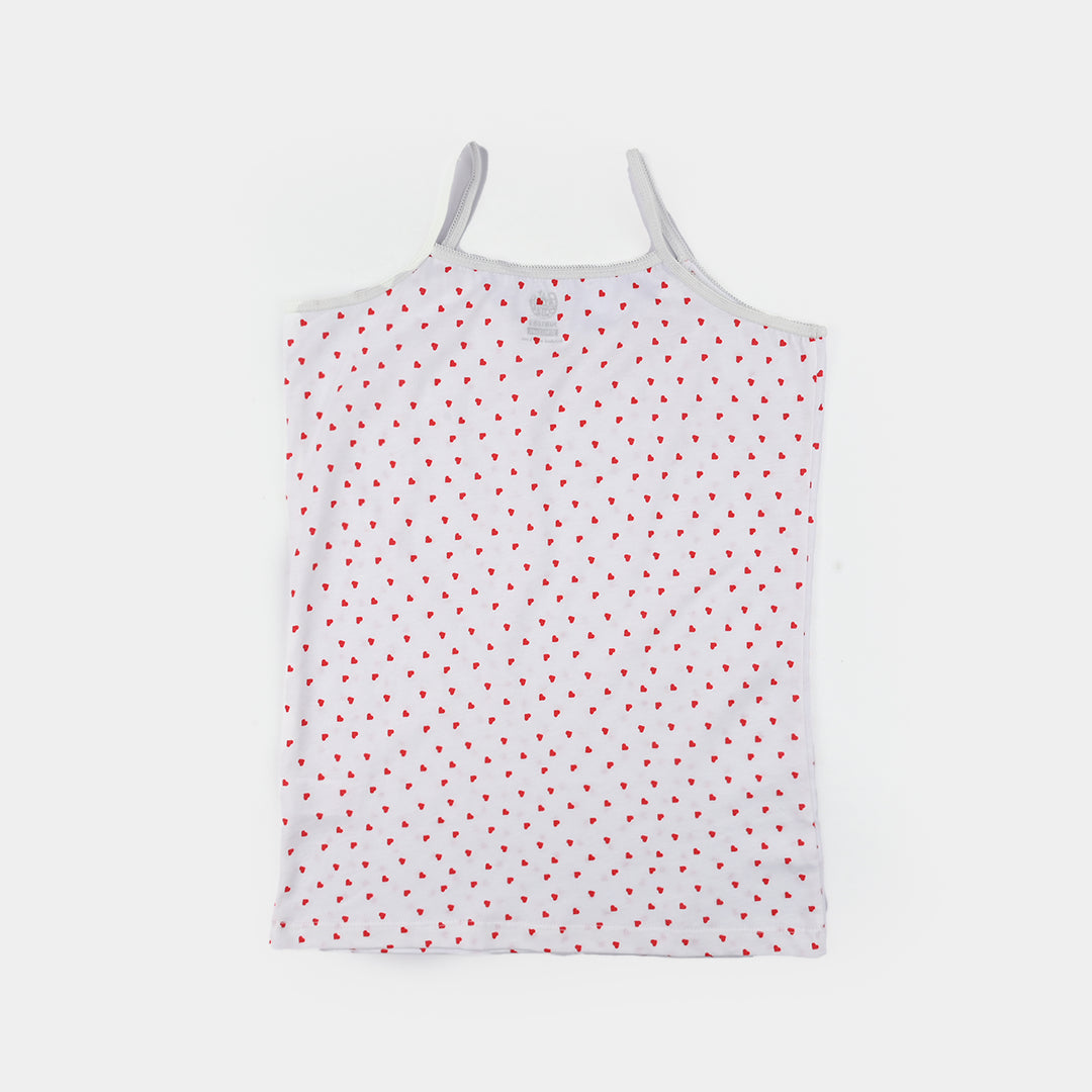 Girls Cotton Jersey Cami Hearted (Pack of 2) - Yellow/White