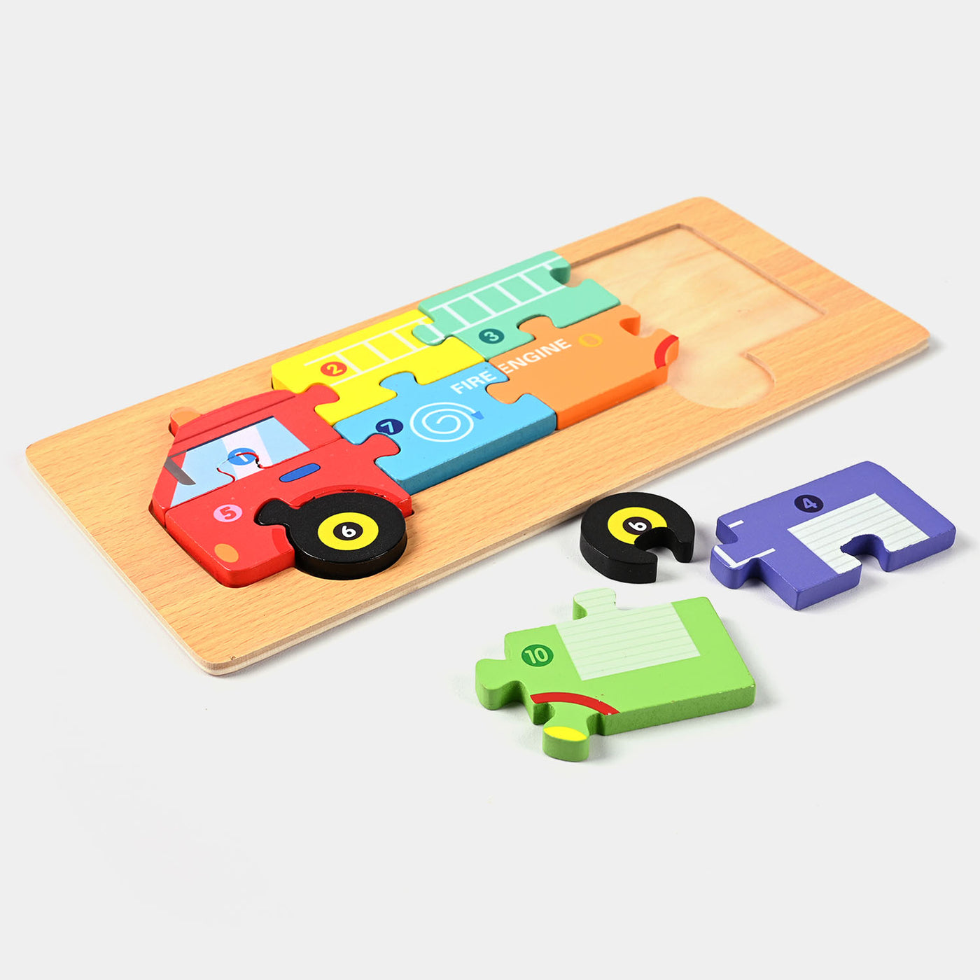 Wooden Puzzle Bus Game For Kids