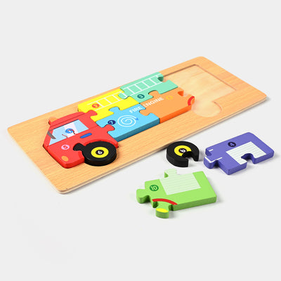 Wooden Puzzle Bus Game For Kids