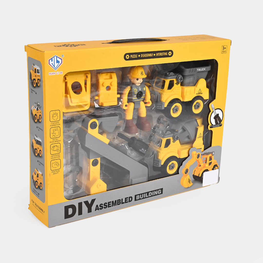 Diy Truck Set | Construction Vehicle Playset