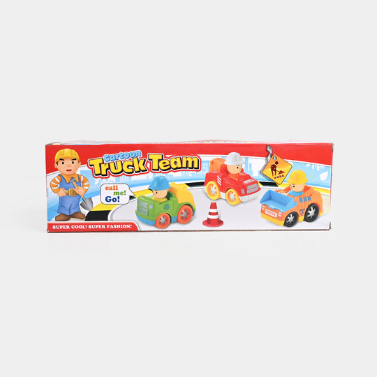 4PCs Friction-Powered Vehicle Set | Safe & Fun for Kids