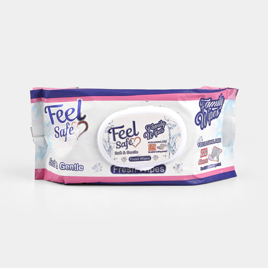 Feel Safe Fresh Wipes – 120 Sheets (Soft & Gentle)