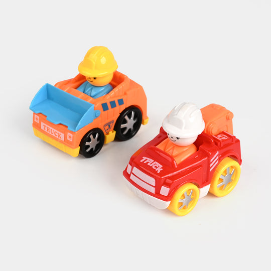 4PCs Friction-Powered Vehicle Set | Safe & Fun for Kids