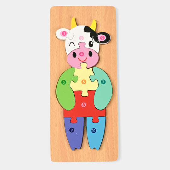 Wooden Puzzle Cow Game For Kids