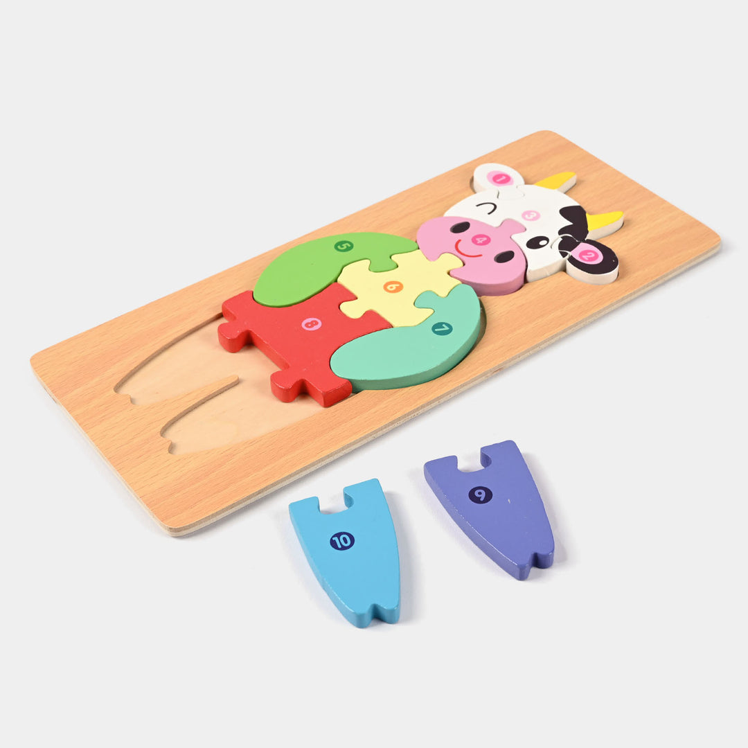 Wooden Puzzle Cow Game For Kids