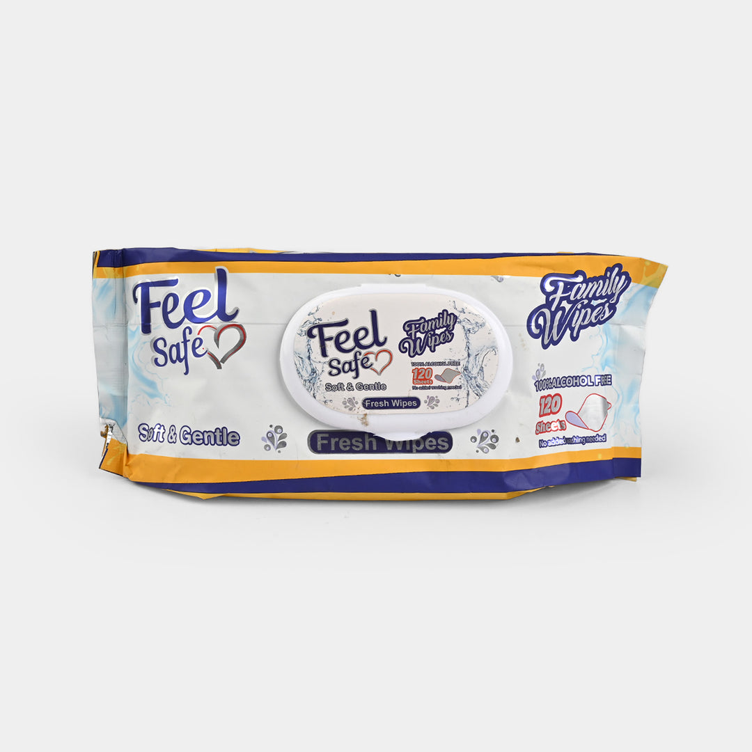 Feel Safe Fresh Wipes – 120 Sheets (Soft & Gentle)