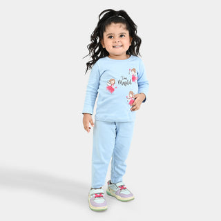 Infant Girls Cotton Interlock Suit LITTLE FAIRY-Powder Blue