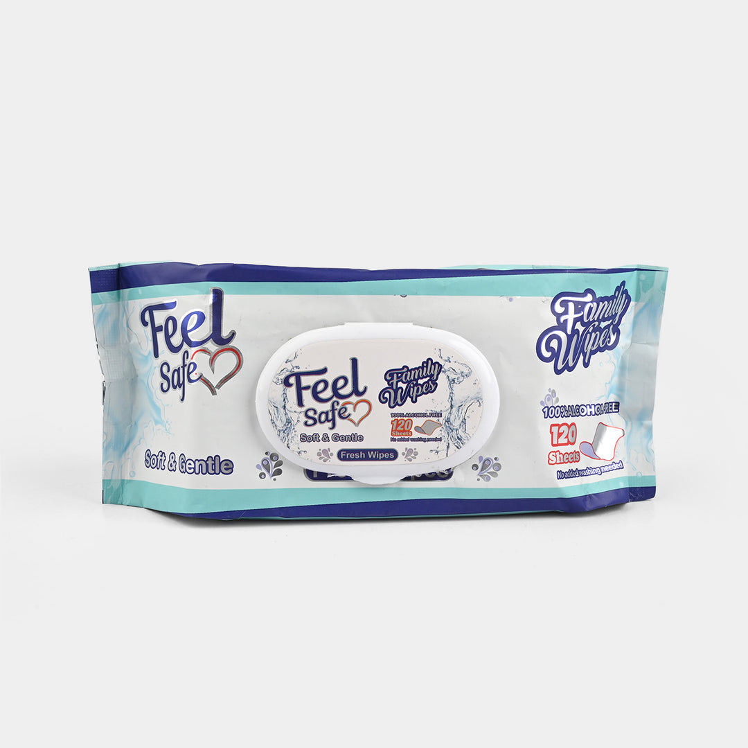 Feel Safe Fresh Wipes – 120 Sheets (Soft & Gentle)